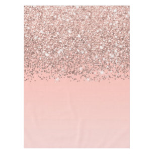 Girly Rose Gold Confetti Pink Gradient Ombre Tischdecke