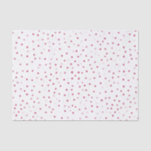 Girly Rose Gold Dots Confetti Weißes Design Seidenpapier