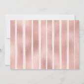 Girly Rose Gold Einhorn Wasserfarben Rose Geburtst Einladung (Rückseite)