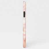 Girly Rose Gold Glittery Monogram iPhone Hülle (Rechte Seite)