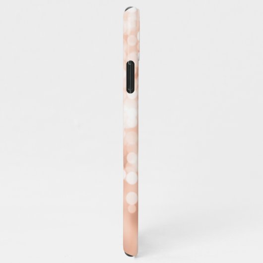 Girly Rose Gold Glittery Monogram iPhone Hülle (Rechte Seite)