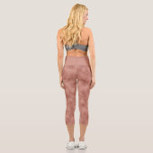 Girly Rose Gold Glitzer Capri Leggings (Rückseite)