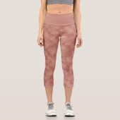 Girly Rose Gold Glitzer Capri Leggings (Vorderseite)