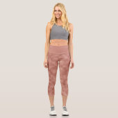 Girly Rose Gold Glitzer Capri Leggings (Vorderseite)