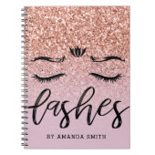 Girly Rose Gold Glitzer Ernennung Notizblock (Vorderseite)