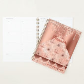 Girly Rose Gold Glitzer Geometric Name Planner Planer (Anzeige)