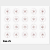 Girly Rose Gold Glitzer Snowflake Frohe Weihnachte Runder Aufkleber (Blatt)