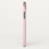 Girly Rose Gold Glitzer Tropfen Metalic Pink Name Case-Mate iPhone Hülle (Hinten/Rechts)