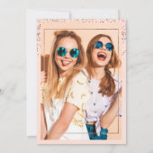 Girly Rose gold Konfetti rot Rosa Chic Sweet 16 Einladung (Rückseite)