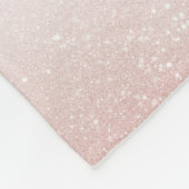 Girly Rose Gold Moderne schicke Monogram Elegant Fleecedecke (Ecke)