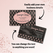 Girly Rose Gold Paw Prints Grooming Visitenkarte
