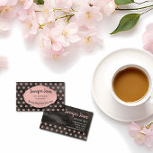 Girly Rose Gold Paw Prints Grooming Visitenkarte