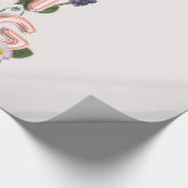 Girly Rose Gold Trendy Blume SPRING Typografie Geschenkpapier (Ecke)