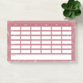 Girly Rose Gold Weekly School Programm Post-it Klebezettel (Büro)