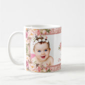 Girly Rosen-GoldblumenUnicorn Kaffeetasse (Links)