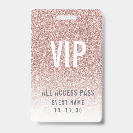 Girly Rosen-Rosa-Glitzer weibliches Ausweis