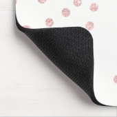 girly RosengoldGlitter Confetti-Polkapunkte Mousepad (Ecke)