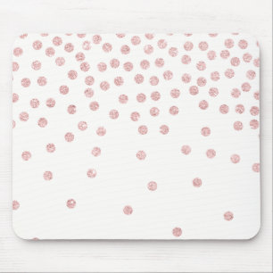 girly RosengoldGlitter Confetti-Polkapunkte Mousepad