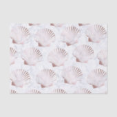Girly Rosengoldseashellmuster u. weißer Marmor Seidenpapier (Vorderseite)