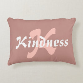 Girly Rosy-Brown Kindness Affirmation Pillow Dekokissen