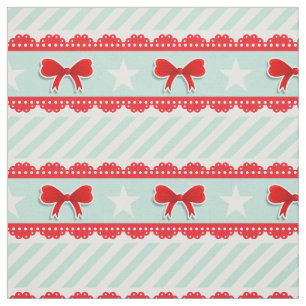 Girly rotes tadelloses weißes Weihnachtsmuster Stoff