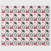 Girly rotes Zusatz-Packpapier Geschenkpapier (Flach)