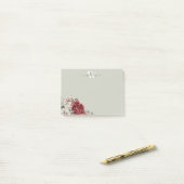 Girly Rustic Rose Monogram Floral Post-It Notes Klebezettel (Auf Schreibtisch)