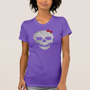 Girly Schädel-Grafik T T-Shirt