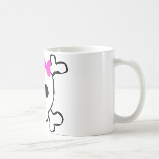 Girly Schädel Kaffeetasse (Rechts)