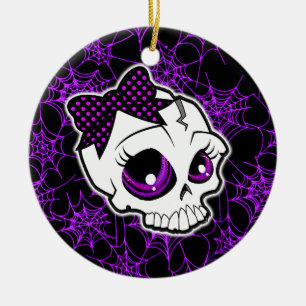 Girly Schädel Keramikornament