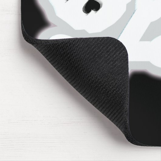 Girly Schädel Mousepad (Ecke)