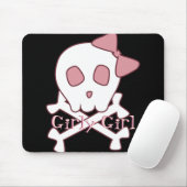 Girly Schädel Mousepad (Mit Mouse)