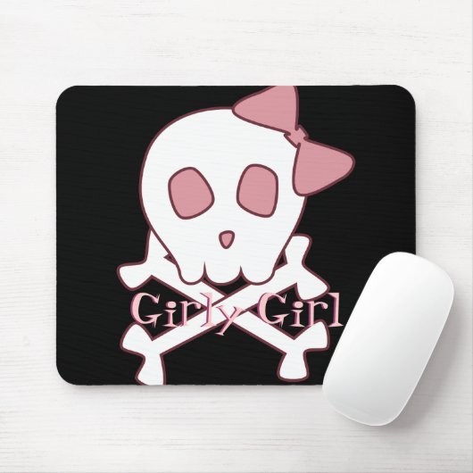 Girly Schädel Mousepad (Mit Mouse)