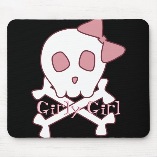 Girly Schädel Mousepad (Vorne)