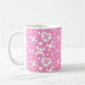 Girly Schädel-Muster Kaffeetasse (Links)