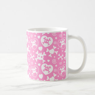 Girly Schädel-Muster Kaffeetasse