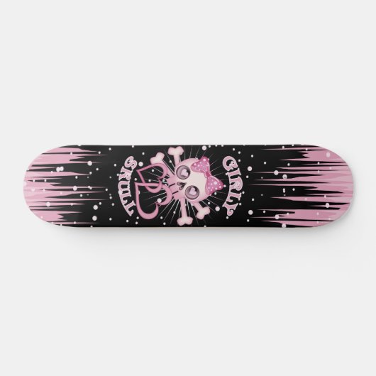 Girly Schädel-Skate Skateboard (Horizontal)