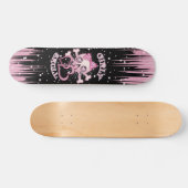 Girly Schädel-Skate Skateboard (Horizontal)