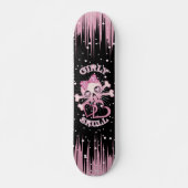 Girly Schädel-Skate Skateboard (Vorne)