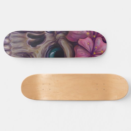 girly Schädel-Skateplattform Skateboard (Horizontal)