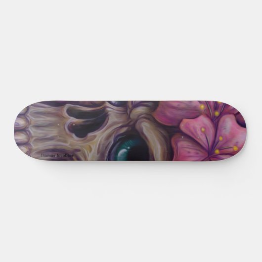 girly Schädel-Skateplattform Skateboard (Horizontal)