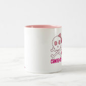 Girly Schädel-Tasse Zweifarbige Tasse (Mittel)