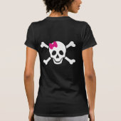 Girly Schädel u. Knochen T-Shirt (Rückseite)