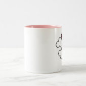 Girly Schädel Zweifarbige Tasse (Mittel)