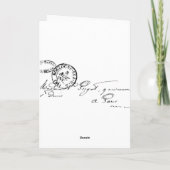 girly schicker romantischer Blumenparis-Eiffelturm Karte (Rückseite)