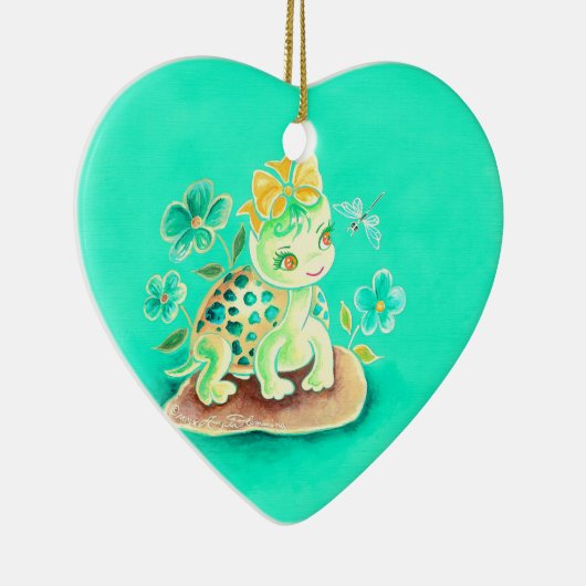 Girly Schildkröte Keramikornament (Rechts)