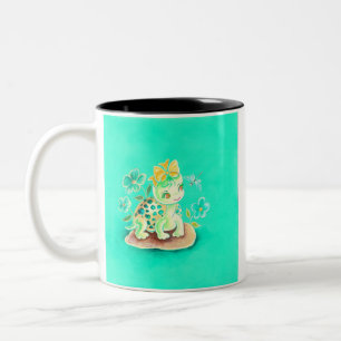 Girly Schildkröte Zweifarbige Tasse