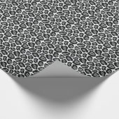 Girly Schnee-Leopard-Muster-Packpapier Geschenkpapier (Ecke)