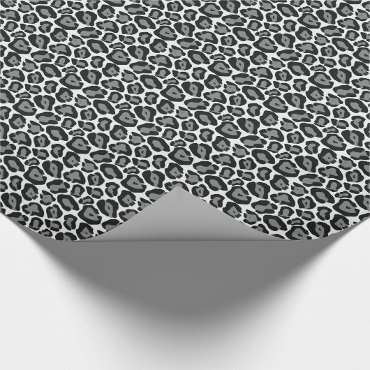 Girly Schnee-Leopard-Muster-Packpapier Geschenkpapier (Ecke)