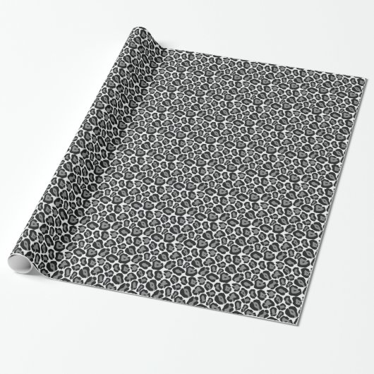 Girly Schnee-Leopard-Muster-Packpapier Geschenkpapier (Ungerollt)